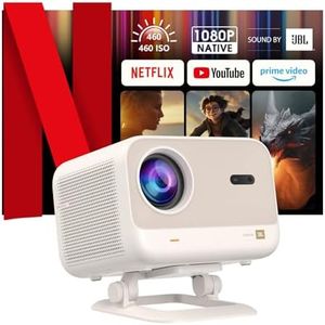 [Netflix-Licensed/Sound by JBL] Yaber L2 Plus Projector with WiFi 6 & Bluetooth, Native 1080P Projector 4K Support, Auto Focus/Keystone Correction, Built-in Apps, Portable Proyector for Home & Outdoor
