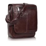 DERBEN CLOVE Office Travel Messenger Side Sling Bag For Men and Women - Brown