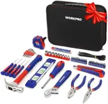 WORKPRO Home Tool Kit, 100 Piece Kitchen Drawer Household Hand Tool Set with Easy Carrying Pouch