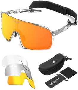Pickleball Apes Safety Glasses for Pickleball | ANSI Z87.1 Certified Eyewear with 3 Interchangeable Lenses, Adjustable Nose Pads, Head Strap & Case | Men’s & Women’s Protective Eyewear for Court Play