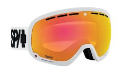 Spy Optic Marshall Snow Goggle, Winter Sports Protective Goggles, Color and Contrast Enhancing Lenses, Matte White - Happy ML Rose with Red Spectra Mirror Lenses