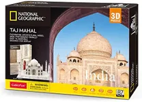 CubicFun National Geographic 3D Puzzle for Adults Kids Taj Mahal India Architecture 3D Jigsaw Building Model Kit with Booklet Gifts for Woman Men, 87 Pieces