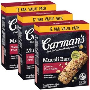 Carman's Muesli Bars Classic Fruit & Nut Value Pack 3x540g (Pack of 36)