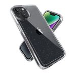 Speck Products Gemshell Glitter Case fits iPhone 14 & 13, 6.1" Model, Clear/Clear W/Platinum Glitter