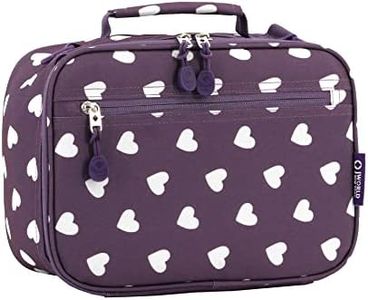 J World New York Cody Kids Lunch Bag. Cute Insulated Lunch-Box, Purple Heart