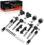 A-Premium 12Pcs Front Suspension Kit Stabilizer Bar Link Tie Rod End Adjusting Sleeve Ball Joint Compatible with Chevrolet Tahoe, K1500 Suburban, K2500 & GMC K2500, Yukon & Cadillac Escalade