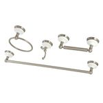 Kingston Brass BAK1111478SN Victorian 4-Piece Bathroom Accessory Set, Brushed Nickel