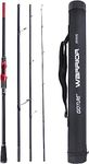 Goture Freshwater Saltwater Spinning Rod 4 Pieces 8FT Portable Fishing Rod with Rod Case, F/M