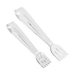 Classy Touch Kitchen Tongs Stainless Steel Buffet serving utensils Salad BBQ Tongs Heavy Duty Serving Food Tongs for Frying,Cooking,Clipping Toast Bread,Grilling,Pastry, Sandwich - 2 Pieces ( 20.5 cm - 16.5 cm