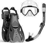 EMSINA Mask Fin Snorkel Set with Ad