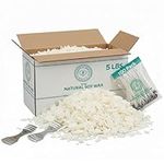 Hearts & Crafts Natural Soy Wax | Candle Making Wax Supplies | 2.25kg Soy Wax for DIY Candle Making with 100 15cm Pre-Waxed Candle Wicks & 2 Metal Centering Devices | Soy Wax Flakes