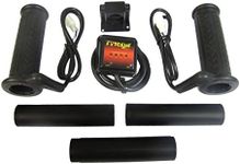 Motorcycle heated grips, black, bar