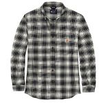 Carhartt Men's Long-Sleeved Shirt Flannel L/S Plaid Shirt, Malt., S