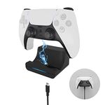 sciuU Wall Mount Charging Station compatible with PS5 DualSense Controller, Gamepad Charger Dock with 1m USB Type-C Cable, Support Overcharging Protection, fit PlayStation 5 Dual Controller