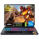 acer Predator Helios Neo 16 Gaming Laptop 16" WUXGA IPS 165Hz 13th Gen Intel 14-Core i5-13500HX (Beats i7-12700H) 16GB RAM 512GB SSD GeForce RTX 4050 6GB RGB Backlit USB-C Win11 Black + HDMI Cable