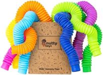 Nutty Toys Jumbo Pop Tubes, XL Sensory Toys for Kids 5+, Multi-Sensory Development for Boys & Girls, Top ADHD Autism Fidget 2024, Idea & Unique Stocking Stuffers for Kids Age 5-7