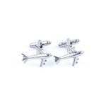 Jet Airplane Plane Commercial Jetliner Airline Cufflinks with a Presentation Gift Box