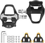 Pinsync Road Bike Pedals, Lightweight 9/16" Nylon Clipless with Sealed Bearings & Cleat Set, Compatible with SPD-SL for 3-Bolt Cycling Shoes