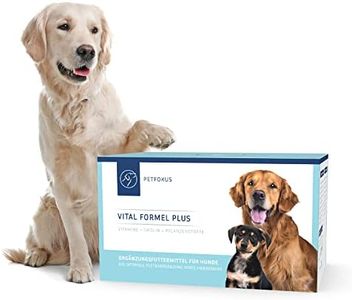 PetFokus Vital Formel Plus | unterstützt Verdauung, strahlendes Fell, Energie & Vitalität | Futterergänzung für Hunde | Vitamine, Mineral- & Pflanzenstoffe I Probiotika & Omega-3 | leckerer Geschmack