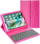 Alpatronix iPad Mini Case with Keyboard KX101 Leather iPad Cover w/Removable Wireless Bluetooth Keyboard Compatible w/Apple iPad Mini 5 (2019) 4/3/2/1 (Not for iPad Pro or iPad Air) - Pink