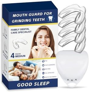 4 Pack Women Mouth Guards for Teeth Grinding, Medium Size, Comfortable Night Guard for Teenagers, Professional Mouth Guards, Effective for Clenching Teeth
