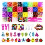 REX-WORLD 2500+ Loom Bands 23 Colors Refill - Friendship Bracelet Making Kit - Gift- DIY Toys - X-mas- Rubber- Color Beads- for Kids Boys Girls Age 3 4 5 6 7