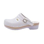 Scholl Women's Supercomfort Medical Professional Clog, White, 6 UK