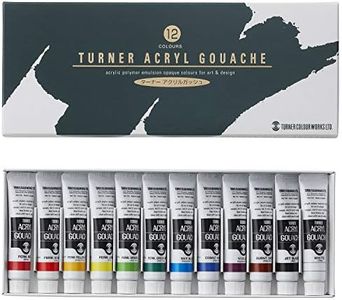 Turner's Acrylic Gouache 12 Color School Set, AG12C, 0.4 fl oz (11 ml)