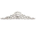 Design Toscano Remoulage Lion Wall Sculpture Door Decor Pediment, Polyresin, Antique Stone, 96.5 cm