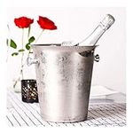 JEEVOO Stainless Steel Ice Bucket Bowl - Metal Champagne Cooler - 2/5L Large Capacity - Suitable for Weddings, Holiday Entertaining, Summer Patio Supplies Creative ice Bucket Ice Bucket Kits,Ice