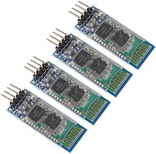 ACEIRMC 4pcs HC-06 RS232 4 Pin Wireless Bluetooth Serial RF Transceiver Module Bi-Directional Serial Channel Slave Mode for Arduino