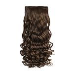 KIS Beautiful Ud2 Curly Hair Extension Set (22 Pcs Clips) With Omber Gold Color 100% Natural Human Hair Blend Salon-Quality Voluminous Luxurious Customizable | Tangle Free Hair