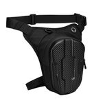 Turtle Thigh Bag for Bike Riders, 5 in 1 Leg, Waist, Hip, Side, Shoulder Rider Bag for Bikers Men, Waterproof Dual Compartment Tactical Riding Bags for Bikes, Bike Riding Accessories for Bikers Gifts