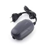 Rizopets Super Silent Fish Tank Oxygen Pump with 2 Air Stones & Silicone Pipe, Quiet Aquarium Bubbler Aerator (Single Outlet)