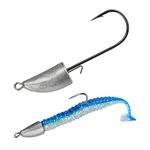 THKFISH Fishing Jig Heads for Bass Fishing Saltwater Freshwater Weighted Hook Weedless 3/8oz 10pcs