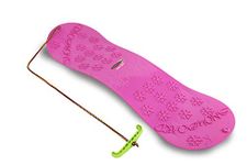 Jamara 460393 460393-Snow Play Snowboard 72cm Easy Grip, Bear Shape on Handle, Lightweight, Durable, Pink