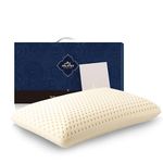 Talalay 100% Natural Latex Pillow, Helps Relieve Pain & Pressure, No Memory Foam, Perfect Package Deep Latex Pillow with Removable Tencel Cover (Soft, Standard（23.4"×15.7"×4.9"）)