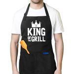 Jenyerdar Funny Aprons for Men Women, Kitchen Apron Gift with 2 Pockets,Cooking BBQ Aprons Grill Aprons White Elephant Gifts