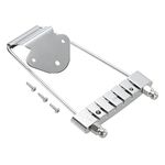 PATIKIL 6 String Guitar Trapeze Tailpiece Bridge for Jazz Acoustic Guitar Bass Replacement Silver