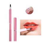 Delicate Professional Lip Brush -Reusable Retractable Lipstick Brush-men's And Women's Lipstick Gloss Makeup Brush Tool (Pink)