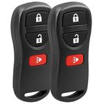NPAUTO Key Fob Replacement, Fits for Nissan Frontier Xterra Titan Versa Pathfinder Murano Quest Sentra Armada NV, Infiniti QX4 FX35 FX45 - Keyless Entry Remote Control Car Key Fobs, KBRASTU15, 2-Pack