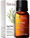 Gya Labs Australian Organic Tea Tree Oil for Skin - Natural Tea Tree Oil for Hair - Tea Tree Oil for Face - Tea Tree Essential Oil for Toenails, Scalp & Piercings - (10ml)