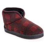 MUK LUKS Men's Pull on Style Slipper, Oxblood, Medium