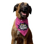 TheYaYaCafe Printed Dog Bandana, Quirky Dog Bandanas Gifts for Pets, Dog Accessories - Kudi Pataka_Large