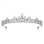 Lovelyshop Royal Crystal Alloy Wedding Tiara Headpiece-Silver