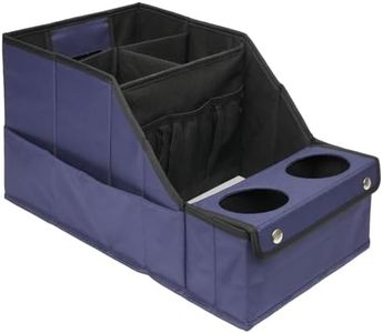 MULISOFT Car Seat Organizer, Backseat Car Organizer with 11 Storages Compartments and 2 Cup Holders, Blue