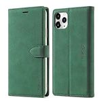 LOLFZ Case for iPhone 11 Pro Max, Vintage Leather Wallet Case Card Holder Kickstand Magnetic Closure Flip Case Cover Compatible with iPhone 11 Pro Max (6.5 Inch) - Green