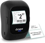 CLABEL Label Printer, Barcode Printer, 221B Thermal Bluetooth Portable Label Maker Machine with 1 Roll Tape for Small Business,Office, Home Food Label Clothing Label Black