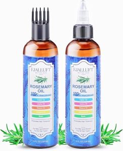 Rosemary Oil with Castor for Hair: Strengthening and Thickening Hair Serum with Jojoba & Biotin with for All Hair Types - Women & Men 4 oz Monthly Supply