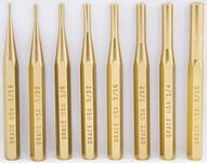 Grace USA Gun Care Brass Pin Punch Set, Tools & Accessories for Gunsmithing, 8 Piece Set, Made in USA